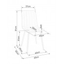 Стул SIGNAL ALAN Velvet Bluvel 14 серый/черный